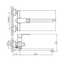 Смеситель для ванны Haiba HB22615-7 универсальный Черный матовый