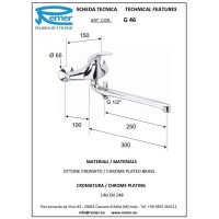 Смеситель для ванны Remer Giga G46