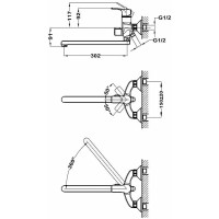 Смеситель для ванны Teka Manacor 841211250 Хром