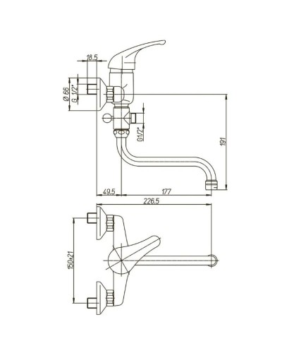 Смеситель для ванны Paini Creta 30CR119R2LMKM