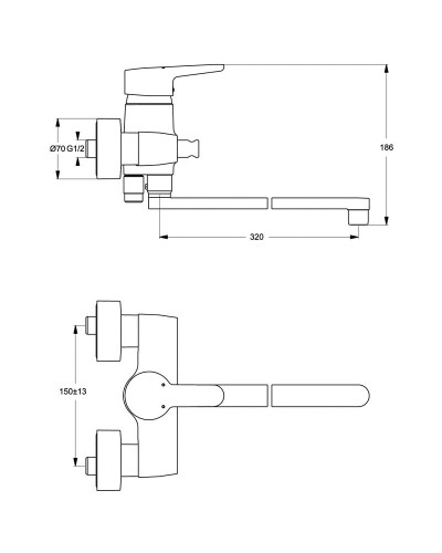 Смеситель для ванны Ideal Standard Connect Blue B9923AA Хром