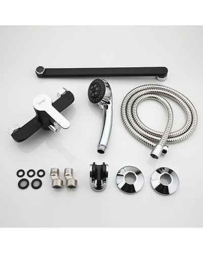 Смеситель для ванны Frap H42 F2242 универсальный Черный матовый Хром