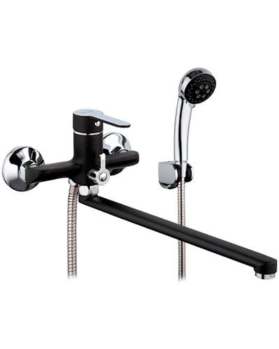 Смеситель для ванны Frap H42 F2242 универсальный Черный матовый Хром