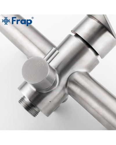 Смеситель для ванны Frap H48 F2248 универсальный Сатин