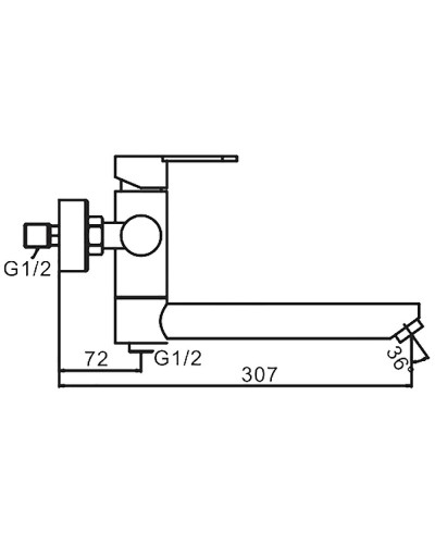 Смеситель для ванны Frap H801 F32801 универсальный Сатин