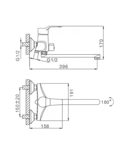 Смеситель для ванны Frap H63 F2263 универсальный Хром
