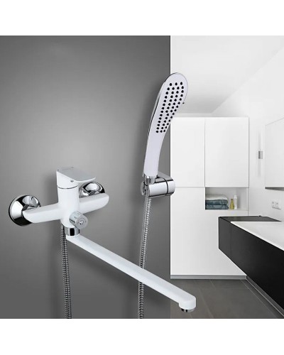 Смеситель для ванны Gappo G48 G2248 универсальный Белый Хром