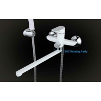 Смеситель для ванны Gappo G48 G2248 универсальный Белый Хром