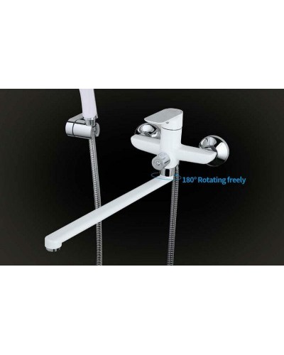 Смеситель для ванны Gappo G48 G2248 универсальный Белый Хром