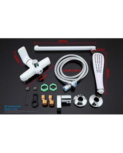 Смеситель для ванны Gappo G48 G2248 универсальный Белый Хром