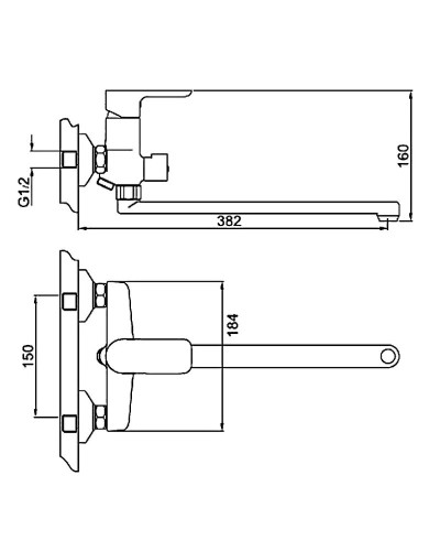 Смеситель для ванны Gappo G48 G2248 универсальный Белый Хром