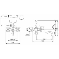 Смеситель для ванны Migliore Lady 18847 универсальный Золото