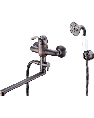 Смеситель для ванны WasserKRAFT Isar 1302L универсальный Темная бронза