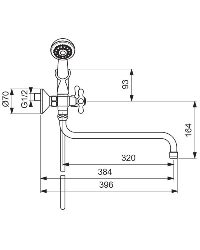 Смеситель универсальный Vidima Ретро BA129AA