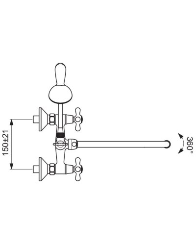 Смеситель универсальный Vidima Ретро BA129AA