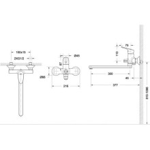 Смеситель для ванны Bravat Drop F64898C-L