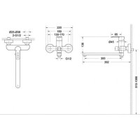 Смеситель для ванны Bravat Stream-D F637163C-LB