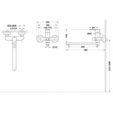 Смеситель для ванны Bravat Stream-D F637163C-LB