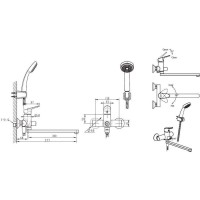 Смеситель для ванны Bravat Drop-D F00413C