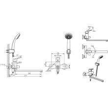 Смеситель для ванны Bravat Drop-D F00413C