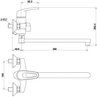 Смеситель для ванны Timo Standard 1935Y-CR chrome