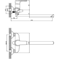 Смеситель для ванны Orange Sofi M43-211cr