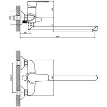 Смеситель для ванны Orange Sofi M43-211cr