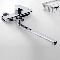 Смеситель для ванны WasserKRAFT Dinkel 5802L универсальный Хром