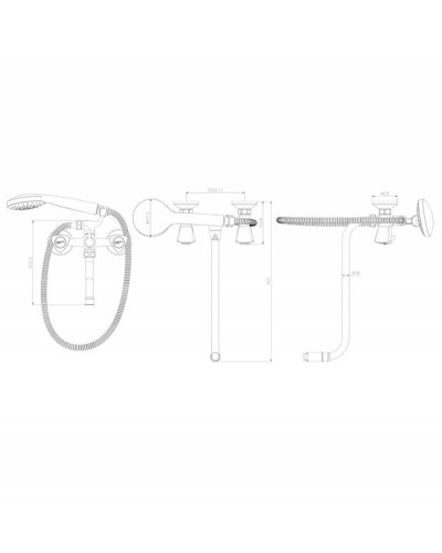 Смеситель для ванны Damixa Object 349500000 Хром