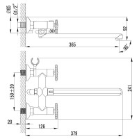 Смеситель для ванны Lemark Plus Spirit LM1951C универсальный Хром