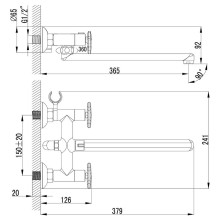 Смеситель для ванны Lemark Plus Spirit LM1951C универсальный Хром