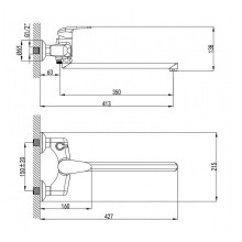 Смеситель для ванны Lemark Pramen LM3317C универсальный Хром