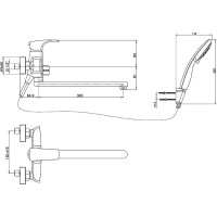 Смеситель для ванны Paini Angel ANCR112P20LMKM универсальный Хром