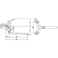 Смеситель для ванны Paini Bios 05 05CR119LMKM универсальный Хром