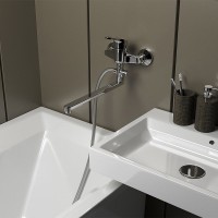 Смеситель для ванны Paini Creta 42CR119CAKM универсальный Хром