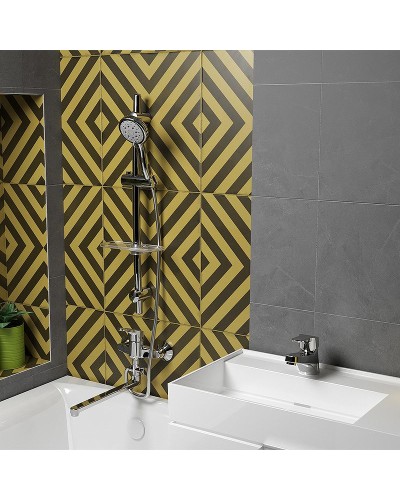 Смеситель для ванны Paini Creta 42CR119CAKM универсальный Хром