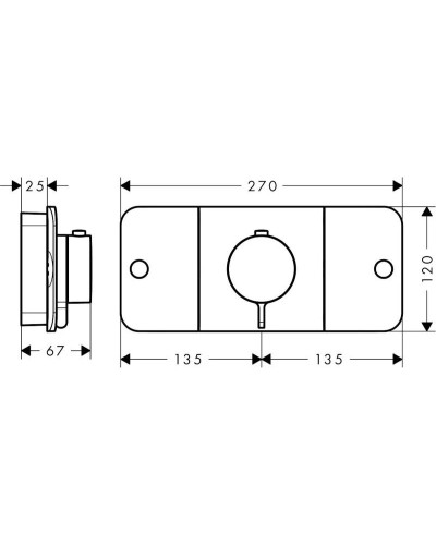 Термостат для ванны Axor One 45712000