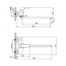 Смеситель для ванны Lemark Unit LM4517C универсальный Хром