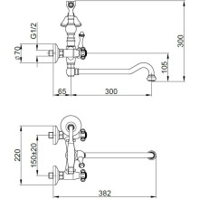 Смеситель для ванны Migliore Prestige 31598
