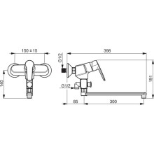 Смеситель для ванны Oras Saga New 3942Y