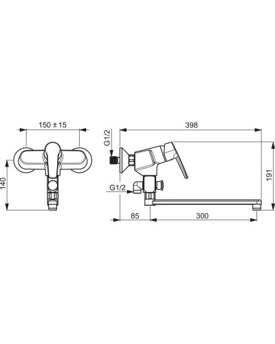 Смеситель для ванны Oras Saga New 3942Y