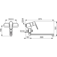 Смеситель для ванны Oras Saga New 3942