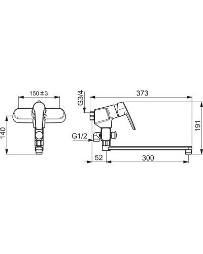 Смеситель для ванны Oras Saga New 3942