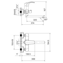 Смеситель для ванны IDDIS Joker JOKSB00i10WA
