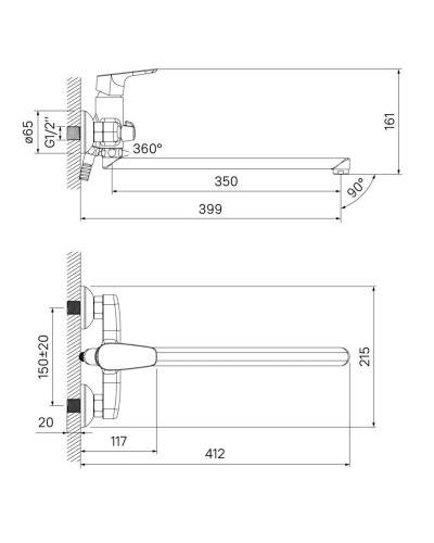 Смеситель для ванны IDDIS Zodiac ZODSBL2i10WA