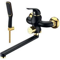 Смеситель для ванны Lemark Swan LM5451BG универсальный Черный матовый Золото