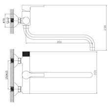 Смеситель для ванны Haiba HB22652