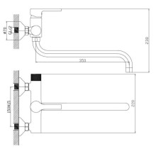 Смеситель для ванны Haiba HB22652-7