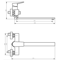 Смеситель для ванны Savol SK-H3002