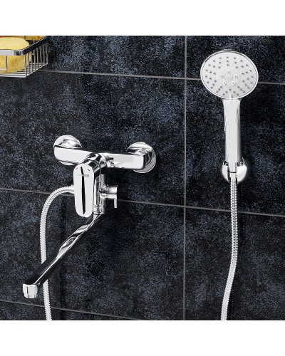 Смеситель для ванны WasserKRAFT Vils 5602L универсальный Хром